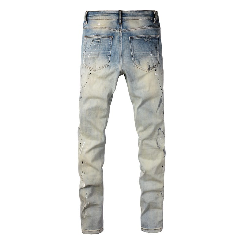 Dirty Grey Patch Jeans