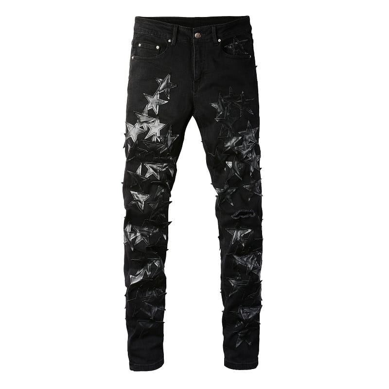 Total Black Star Jeans