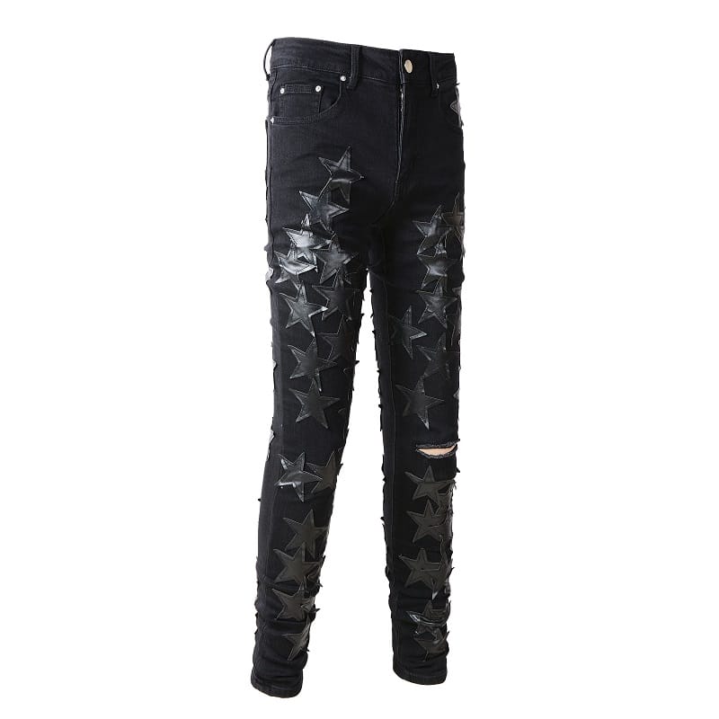 Total Black Star Jeans