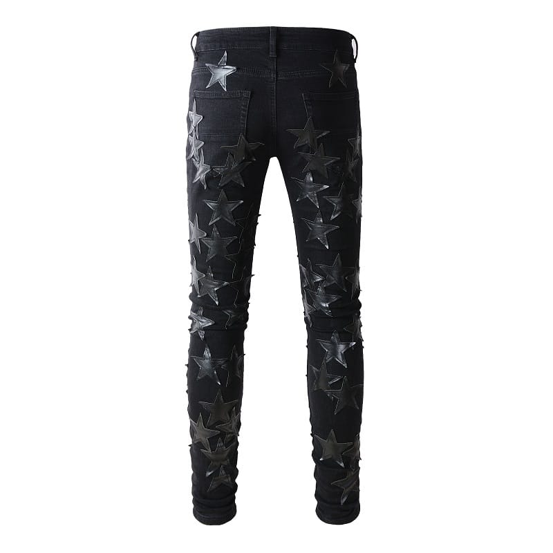 Total Black Star Jeans