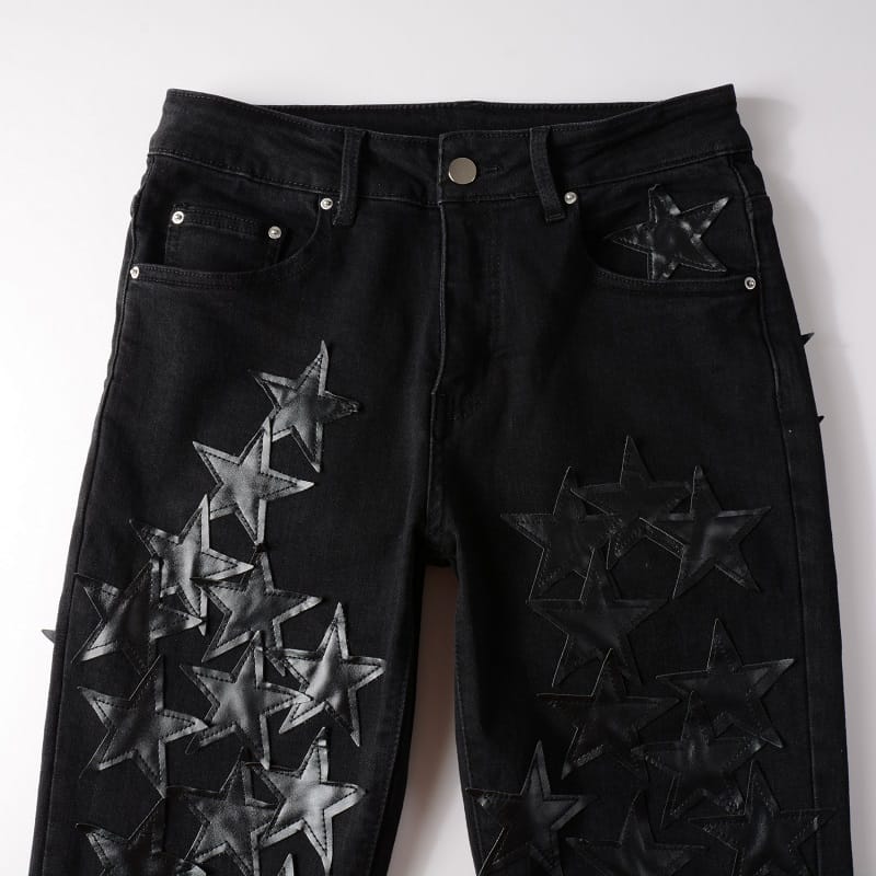 Total Black Star Jeans