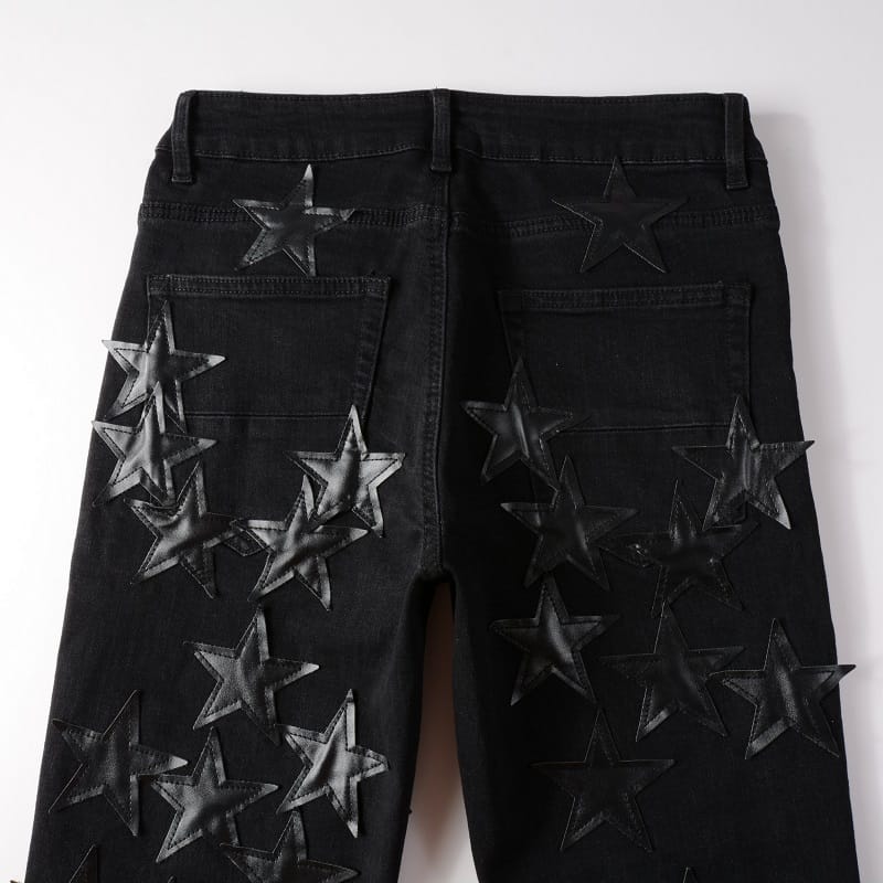 Total Black Star Jeans