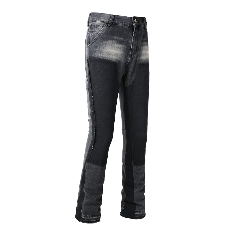 Flared Black Contrast Jeans V2