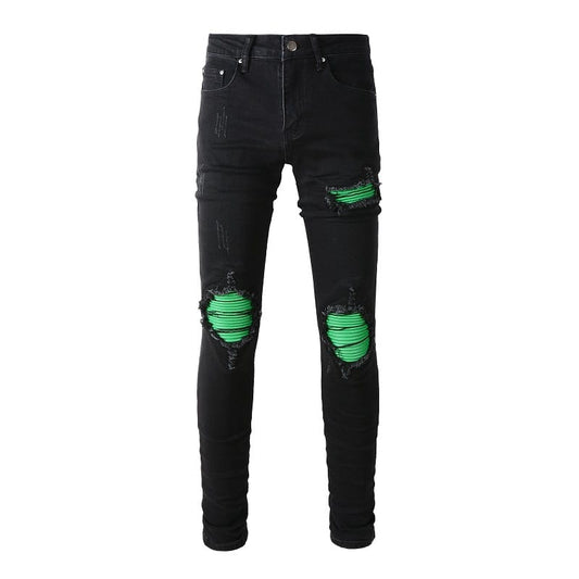 Green Patch Jeans