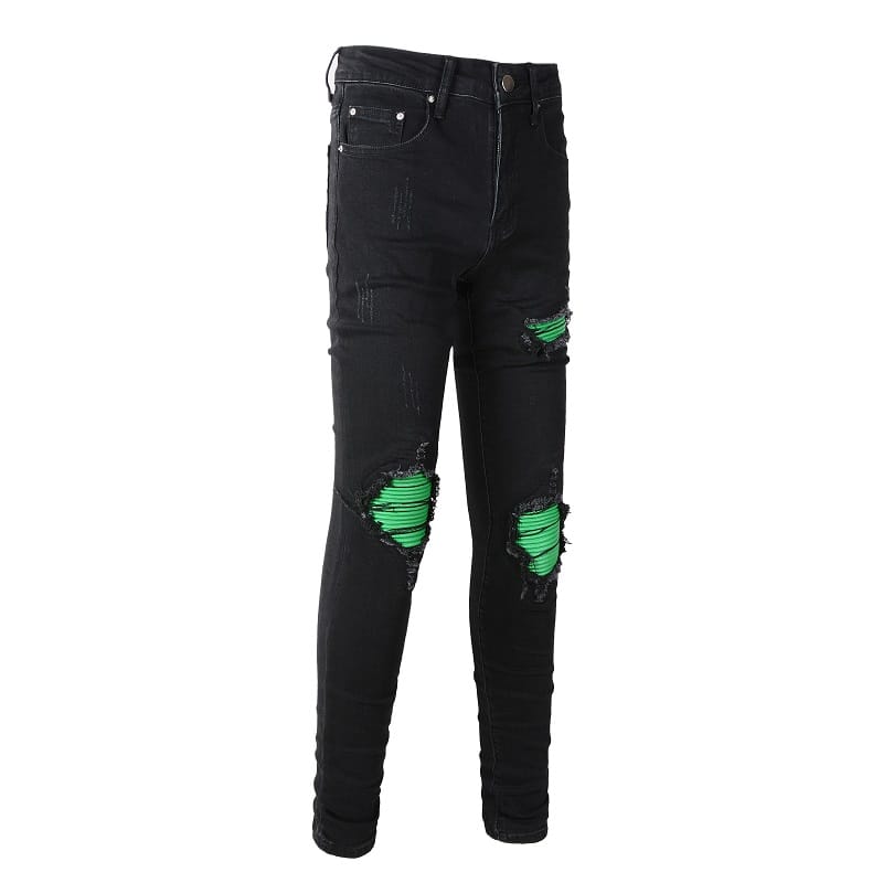 Green Patch Jeans