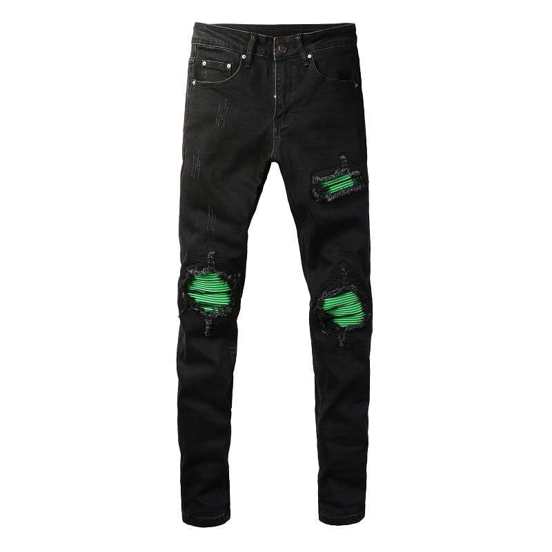 Green Patch Jeans