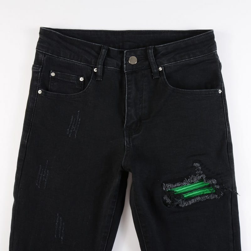 Green Patch Jeans