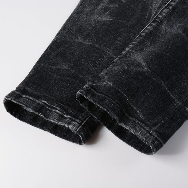 Blue Patch Dark Grey Jeans