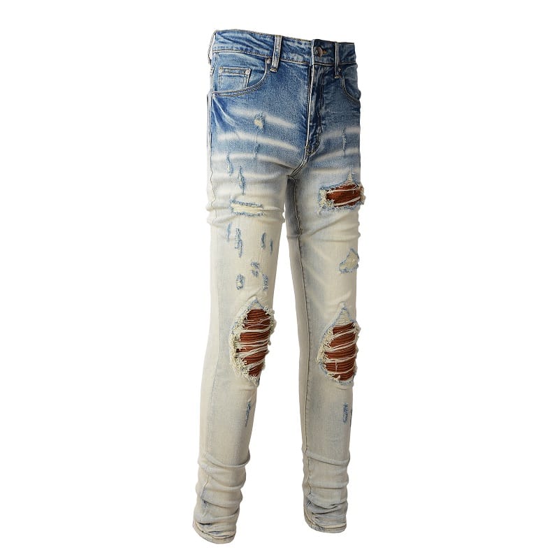 Brown Patch Jeans