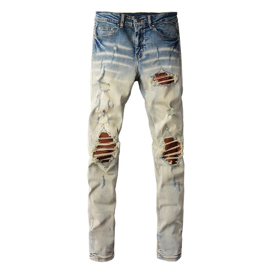 Brown Patch Jeans