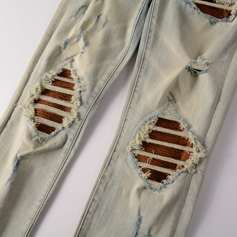 Brown Patch Jeans