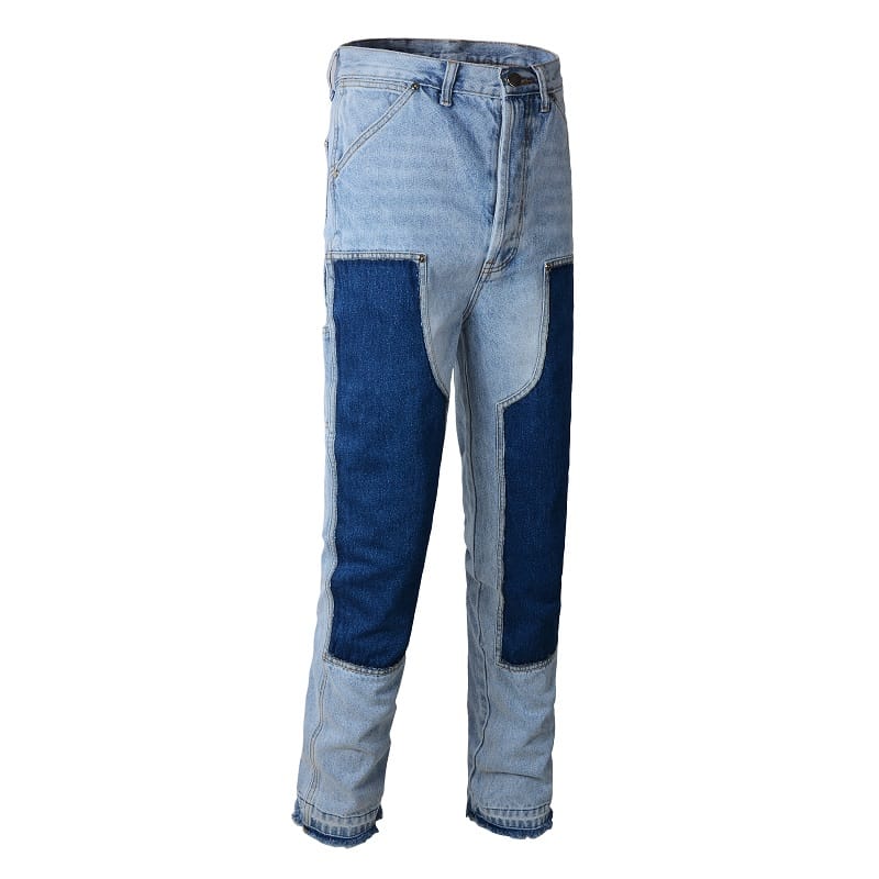 Contrast Blue Flared Jeans