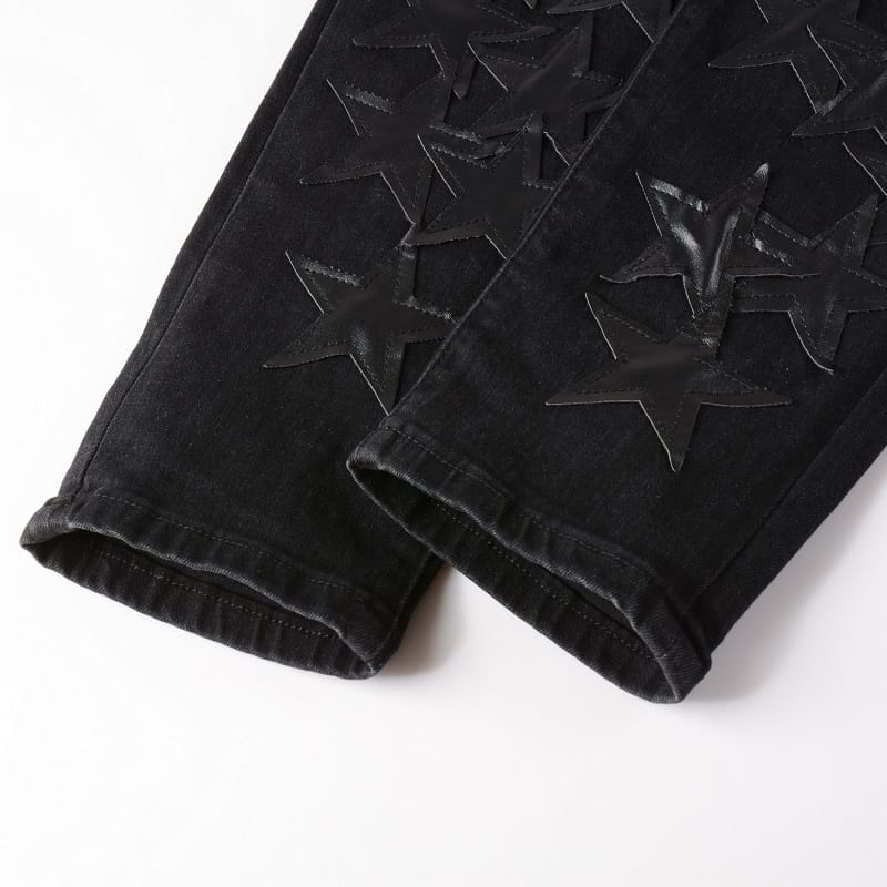 Total Black Star Jeans