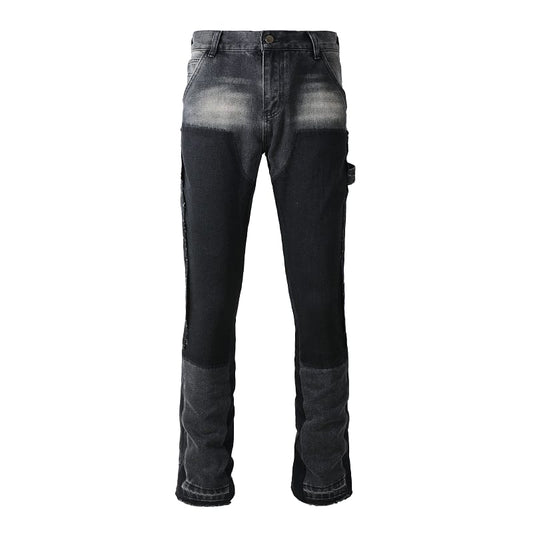 Flared Black Contrast Jeans V2